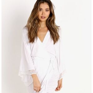 BHLDN Eberjey kimono robe with lace